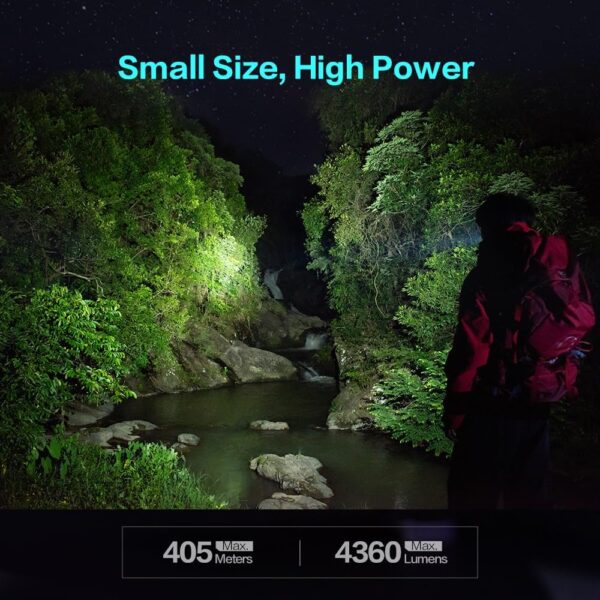 SK05 Pro Flat LED Flashlight with 8000mAh Power Bank, Sidelight Flashlight Combines Floodlight and Spotlight, 4360 High Lumens, Rechargeable, Magnetic Tail, IP68 Perfect for Camping, Outdoor - Image 2