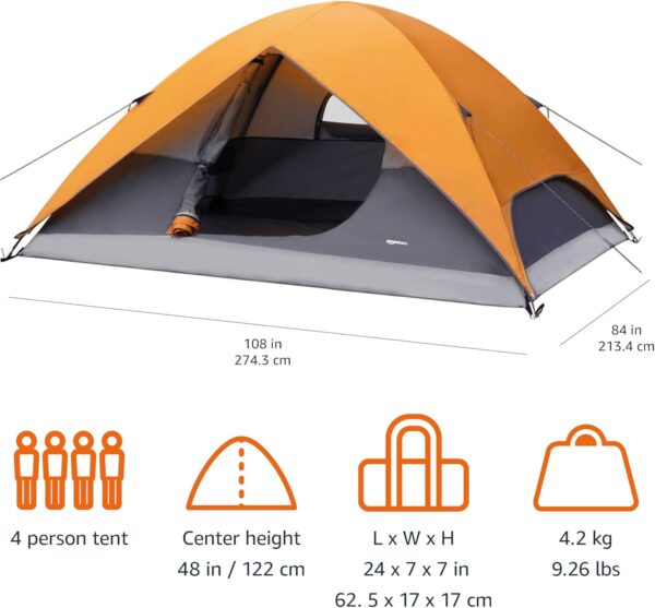 Amazon Basics Dome Camping Tent - Image 5