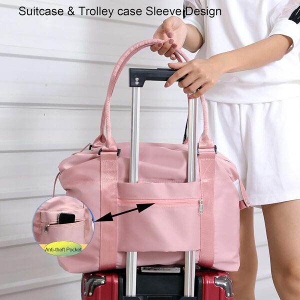 Women Tote Bag Travel Duffel Bag Carry On Luggage Bag Sports Gym Bag - Image 4