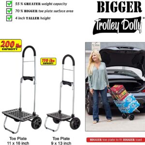 dbest products Bigger Trolley Dolly, Black Shopping Grocery Foldable Cart