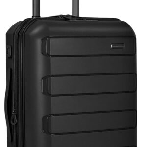 Traveler’s Choice Pagosa Indestructible Hardshell Expandable Spinner Luggage, Black, Carry-on