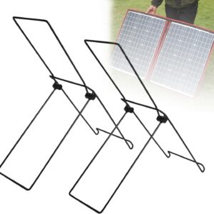 2 Pack Solar Panel Stand, Folding Solar Panel Stand, No Fixed Installation Required Sturdy and Lightweight Suitable for Solar Panels Less Than 0.35 Inches Thick