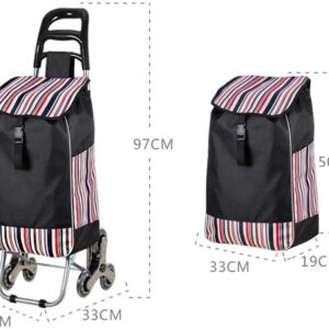 Portable Folding Shopping Cart, Trolley Bag Portable Mobile Shopping Cart for Indoor Outdoor Travel Shopping