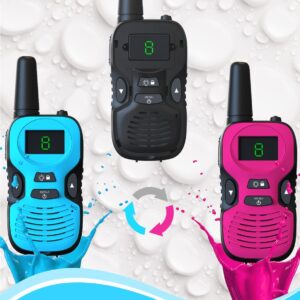 Walkie Talkies for Kids – Rechargeable 4 Pack: Walky Talky for Kids with Charger Battery – Walkie-Talkies Long Range Outdoor, Hiking, Camping Toys for 3-12 Year Old Girls Boys