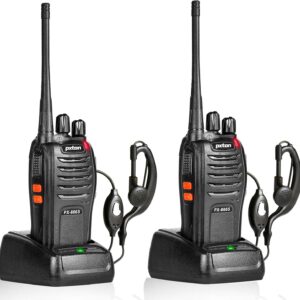 walkie talkies, 666S walkie talkies for Adults Long Range Rechargeable with Headphones and Li-ion Battery,2 Way radios has VOX/Noise Reduction/TOT/Flashlight/Monitoring/Scan Function（2 Pack）