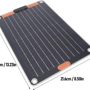 Portable Solar Panel, 15W Solar Charger Dual Type C Output Monocrystalline Silicon Lightweight Solar Panel Charger for Outdoor Use