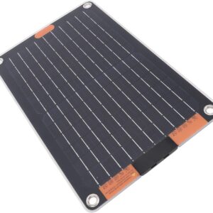 Portable Solar Panel, 15W Solar Charger Dual Type C Output Monocrystalline Silicon Lightweight Solar Panel Charger for Outdoor Use