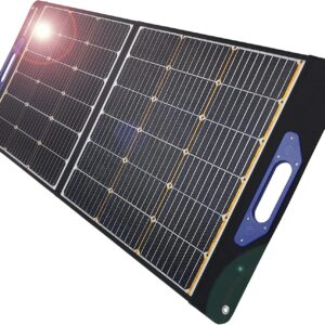 100 Watt Folding Portable Solar Panel- New Shade Stopper™ Tech: Output Doesn’t Drop Like a Rock in Partial Shade