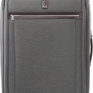 Travelpro Platinum Elite Softside Expandable Checked Luggage, 8 Wheel Spinner Large Suitcase, TSA Lock, Men and Women, Vintage Grey, Checked Large 29-Inch