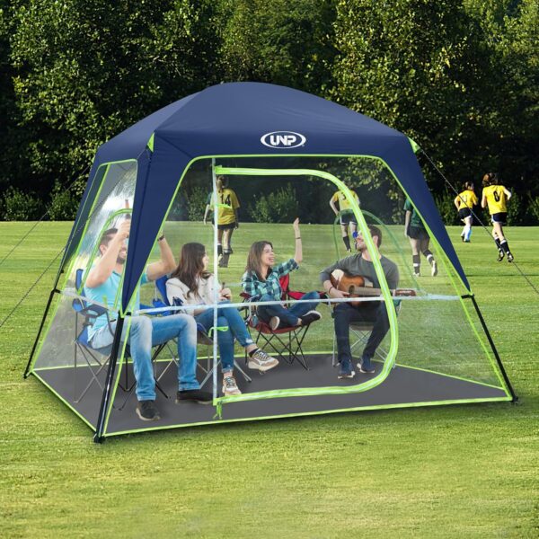 UNP Sports Tent All Weather Clear PVC Camping Pod for Camping, Soccer, Football, and Ice Fishing