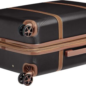 Amazon Basics Rolling Luggage Bag Wheels, 26.7-inch Vienna Spinner Suitcase, Expandable, Black