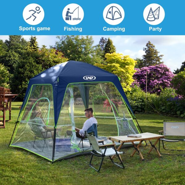 UNP Sports Tent All Weather Clear PVC Camping Pod for Camping, Soccer, Football, and Ice Fishing - Image 6