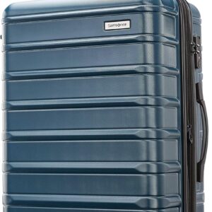 Samsonite Omni 2 Hardside Expandable Spinner Wheel Luggage, Checked Medium 24 in, Nova Teal